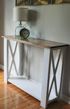 X Brace Console Table