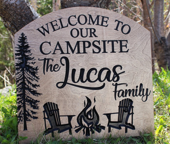 Personalized Outdoor Campsite/Cabin Sign