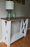 X Brace Console Table