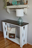 X Brace Console Table