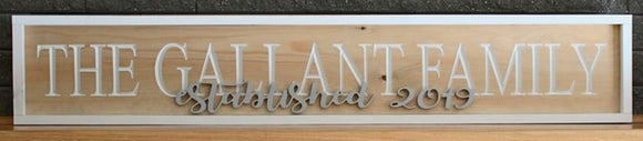 Engraved Family Sign with Cutout